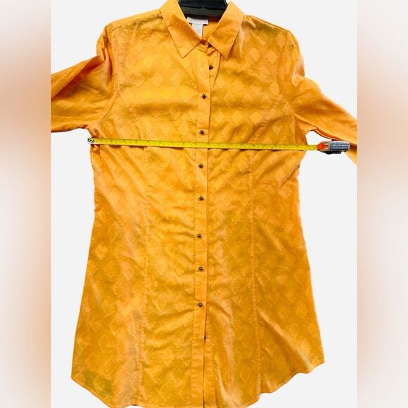 Soft Surroundings Button Up Tunic Textured Design Long Sleeve Women’s Medium - Picture 6 of 8